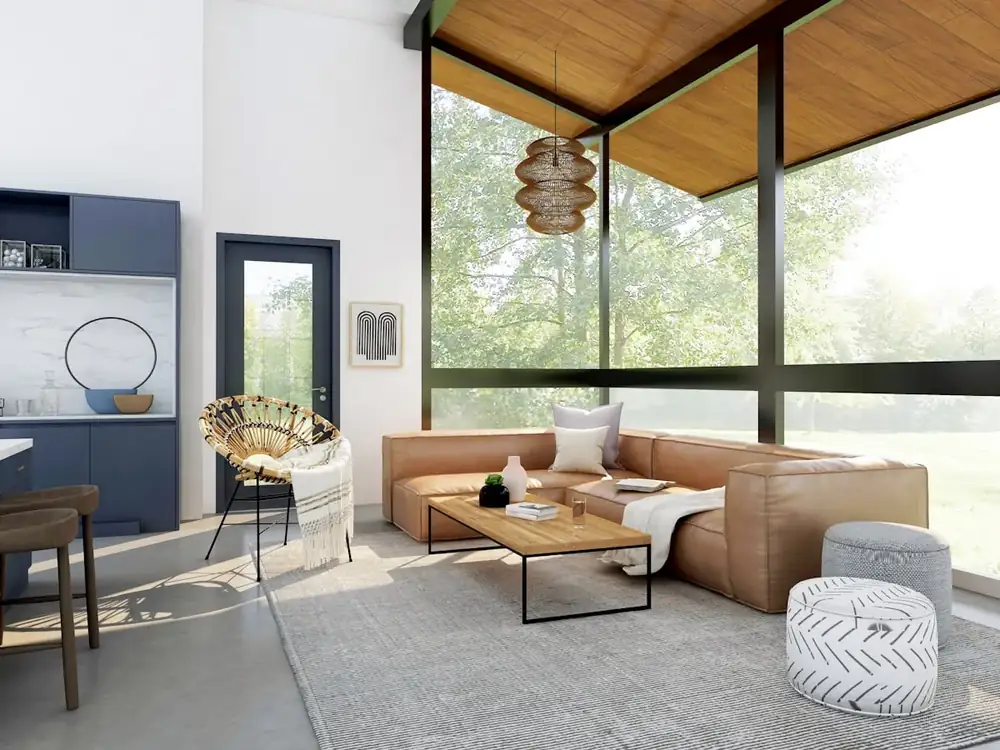 Modern furniture style ideas with clean lines and open rooms